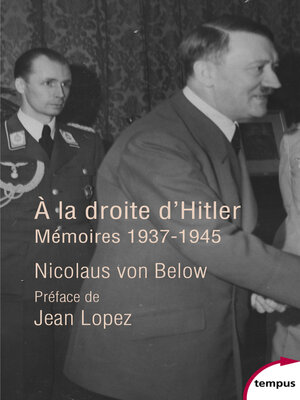 cover image of A la droite d'Hitler